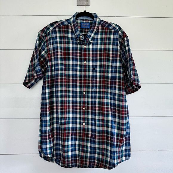 Pendleton Men’s Plaid Short Sleeve Button Up Shirt Size Large - Picture 1 of 5